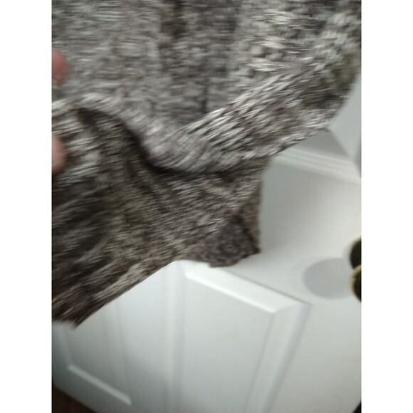 Jason Maxwell Woman M Sweater Brown White Heathered Cable Knit Long Sleeve Curve - Picture 6 of 9